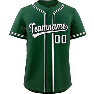 Ropa deportiva de color sólido Ropa de béisbol y softbol Camisetas de Jersey en precio al por mayor Material de poliéster Transpirable y de secado rápido - Product Image 1