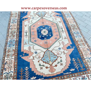 Tapis tissés en coton bleu de haute qualité en peluche de luxe avec utilisation multi-fonctions pour la porte de la salle de prière de la maison - Product Image 4