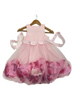 Robe de soirée élégante pour petites filles, en mousseline et satin, écologique, à fines bretelles, motif, longueur cheville