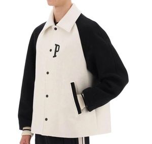 OEM Custom Embroidery Logo Vintage <b>Letterman</b> <b>Jackets</b> For Men Mandarin Collar Plus Size Winter Wool Varsity <b>Jacket</b> - Product Image 5
