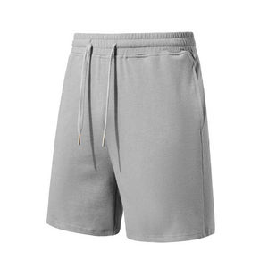 Short de gym personnalisé pour hommes 100% coton polaire de sport confort ceinture élastique motif solide style décontracté - Product Image 5
