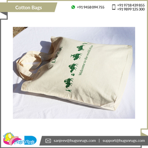 กระเป๋าผ้าฝ้าย100% รีไซเคิลกระเป๋าช้อปปิ้งจากผู้ผลิตอินเดียกระเป๋าผ้าฝ้ายรีไซเคิลขายดี - Product Image 2