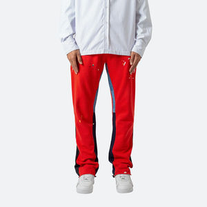 กางเกงวอร์มผ้าฟลีซผสมโพลีเอสเตอร์และคอตตอนทรงบานราคาประหยัดสำหรับผู้ชาย สวมใส่สบาย ทันสมัย เหมาะสำหรับใส่ลำลองและเล่นกีฬา สามารถปรับแต่งได้ - Product Image 1