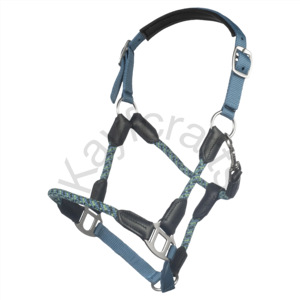 Halter réglable pour enfants avec casque rembourré doux et raccords en argent mat Produits pour chevaux - Product Image 2