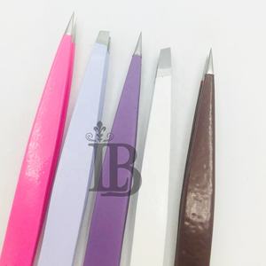 Pince à épiler sourcils de qualité supérieure, pointe argentée, prête à être expédiée, en acier inoxydable, avec logo personnalisé gratuit - Product Image 5