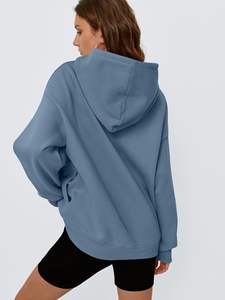 Sudadera con capucha de gran tamaño para mujer hecha a medida, ropa informal, el mejor Material usado, sudaderas con capucha de gran tamaño transpirables para mujer - Product Image 4