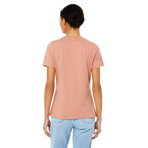 Airlume – T-Shirt à manches courtes en coton peigné et à anneaux pour femme, maillot simple 100% oz en terre cuite, 4.2 - Product Image 3