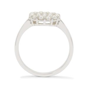 Bague en argent sterling avec perle de culture indonésienne et zircon blanc 2MM - Product Image 3