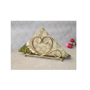 Porte-serviettes en métal de qualité supérieure en forme de triangle support de serviette doré pour la décoration de table porte-serviettes support de mouchoirs - Product Image 5