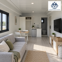 Suite d'hôtes Apple Cabin de 40 pieds, maison préfabriquée moderne en forme de pod pour Airbnb, hébergement familial et tourisme en milieu rural