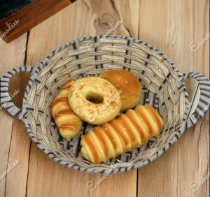 Rattan <b>Storage</b> <b>Basket</b> Hand-woven Household Portable Sundries <b>Basket</b> Poly <b>Wicker</b> Handle Organizer for Dinning Table Home Decor - Product Image 4