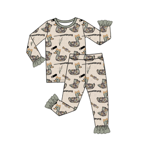 Ensemble pyjama 2 pièces camouflage chasse pour tout-petits garçons, haut à manches longues et pantalon, vêtements de nuit décontractés et doux, vente en gros - Product Image 6