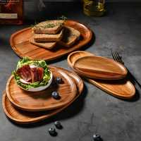 Hete Aanbieding! Op Voorraad: Acacia Houten Schaal, Houten Serveerblad, Op Maat Gemaakt Keuken Charcuterie Kaas Sushi Fruit Dessert Snack Borden Plank