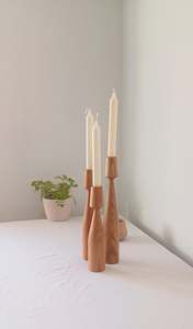 Bougeoirs Bougeoir Bougeoir en bois de manguier unique pour décoration de table Fête en bois faite à la main - Product Image 4