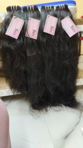 Cheveux de temple indien au prix d'usine |   Cheveux humains Remy non traités |   Cheveux JERRY HAIRS, marque, double trame, machine |   Tamil Nadu |   100 grammes - Product Image 4
