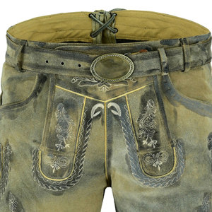 Pantalones Cortos Lederhosen Tradicionales Bávaros para Hombre, Diseño Nuevo 2025/26, 100% Algodón, Color Sólido, Casuales, Venta al Por Mayor - Product Image 4