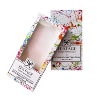 Boîte en papier personnalisée de qualité alimentaire pour emballage de chocolat de Dubaï, boîte d'emballage de chocolat Kunafa avec fenêtre transparente