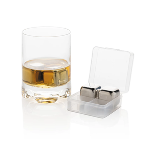 Venta al por mayor de cubitos de hielo de acero inoxidable sostenibles logotipo personalizado reutilizable enfriador de vino piedras respetuosas con el medio ambiente - Product Image 1