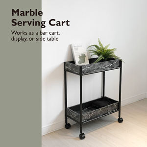 Carro de tubo de metal duradero con estante de MDF Estructura de desmontaje recubierta de polvo de chapa de papel - Product Image 3