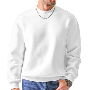 Sudaderas Venta al por mayor Fleece Pullovers Hombres BlackCrew Neck Sudadera Hombres básicos mezcla de algodón - Product Image 1
