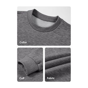 เสื้อสเวตเตอร์ผ้าฝ้ายออร์แกนิกสำหรับผู้ชาย100% ทันสมัยผ้าฟลีซนุ่มเรียงรายคุณภาพสูงสำหรับฤดูหนาว - Product Image 4