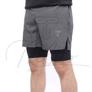 Shorts de compression à taille élastique pour hommes avec logo personnalisé en gros, shorts de sport les plus vendus en vente - Product Image 1
