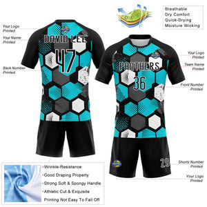 Maillot de volley-ball personnalisé noir et blanc à sublimation géométrique, léger, prix d'usine, uniforme pour hommes, design très vendu - Product Image 3