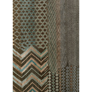 Tapis Manchaha vert noué à la main en laine et soie de bambou, épaisseur 10 mm, motif géométrique abstrait, rectangulaire, pour la maison et le couloir Les-2827 - Product Image 3