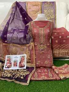 Terciopelo pakistaní mujer ropa hermosa Nakshi Dabka pakistaní mujeres vestido de novia invierno última colección paquistaní - Product Image 5