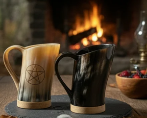 Mug en corne naturelle rustique fait à la main de haute qualité, mug à bière viking, style médiéval, tasse à boire pour bière, miel, café aux prix les plus bas - Product Image 6