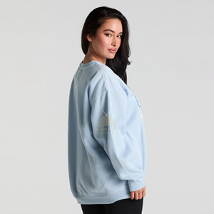 เสื้อกันหนาวผู้หญิง/ผู้ชาย แบบสั่งทำขายส่ง พิมพ์ลายโฟม 3 มิติ ด้านหน้า ผ้าฟลีซคอตตอน 100% หนานุ่ม เป็นมิตรกับสิ่งแวดล้อม แห้งเร็ว ทรงโอเวอร์ไซส์ - Product Image 4