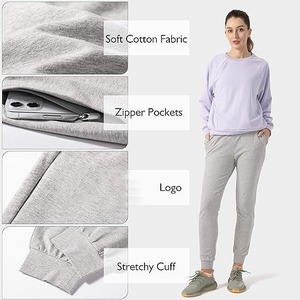 Pantalons de survêtement 100% coton de haute qualité pour femmes pantalons de survêtement de couleur personnalisée pantalons de survêtement de style ample pour l'hiver produit OEM - Product Image 6