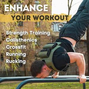 Gilet lesté ajustable en nylon personnalisé pour la musculation et l'entraînement de force, capacités de 20 lb/30 lb/40 lb, écologique et durable, unisexe - Product Image 3