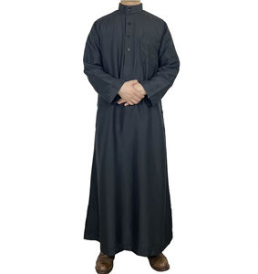 Thobe fabriqué en usine bloc de couleur robe de prière fermeture boutonnée Thobe pour hommes Jubbah Premium Al Daffah Jubbah Thobe - Product Image 1