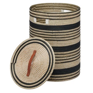 Boîte en herbe de mer naturelle et noire, boîte de rangement artisanale, écologique, décoration naturelle pour la maison et la maison, vente en gros du Vietnam - Product Image 2