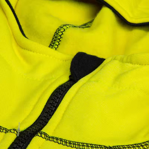 Sudadera de construcción de alta visibilidad FR amarilla personalizada al por mayor chaqueta con capucha de seguridad reflectante de alta visibilidad hecha de algodón para - Product Image 4