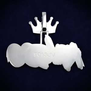 Pendentif et breloque personnalisés KING90 en or 14 carats avec moissanite, or 14 carats unique et personnalisé avec nom sur mesure - Product Image 1