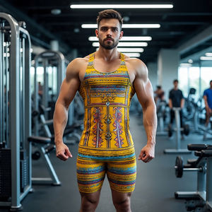 Bodybuilding Sublimation <b>Vest</b> Top <b>Mens</b> Workout Fitness Wear Sleeveless Printed Singlet Top <b>Men</b> High Quality Gym Sublimation Tops - Product Image 3