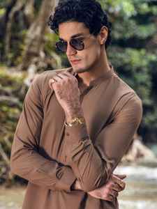 Robe décontractée de créateur à la mode pour hommes, ethnique pakistanaise Salwar Kameez, à porter au quotidien - Product Image 3