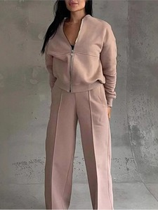 High Quality Breathable Winter Sweat Suits Printed Customize Casual Wholesale 2 Piece Set Trending Design Drawstring Tracksuits - Product Image 4