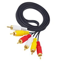 Heißer Verkauf M3U TV Konverter Kabelbaum 3 Cinch-Anschlüsse AV Audio Video Composite Stecker-Stecker für Lautsprecher Monitor Verstärker MP3