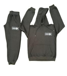 Pantalon de survêtement évasé personnalisé délavé à l'acide ensemble de sweats à capuche en coton respirant avec broderie survêtements vieillis hiver pour hommes - Product Image 2