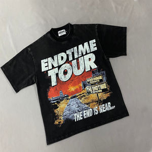 T-shirts personnalisés pour hommes 100% coton surdimensionné à épaules tombantes Streetwear t-shirt Vintage Wash Boxy t-shirt pour hommes - Product Image 3