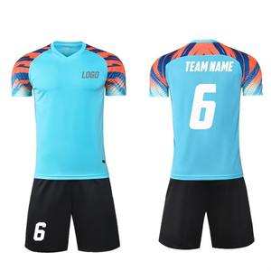 Kits de entrenamiento de equipo sublimados con logotipo personalizado, camiseta de pantalones cortos, conjuntos completos de uniformes, camisetas de fútbol, camiseta de fútbol para hombres - Product Image 5