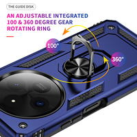 Funda de soporte de anillo magnético Premium, fundas resistentes para teléfono móvil, fundas giratorias a prueba de golpes para redmi 14C