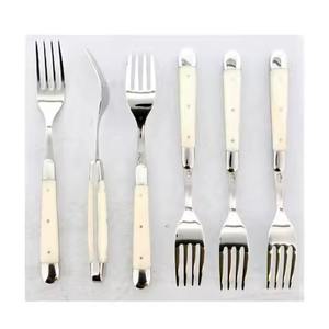 Nouveauté : Ensemble de couverts en acier inoxydable poli miroir avec manches en os naturel, ensemble de couverts pour la cuisine à domicile, accessoire d'ustensiles - Product Image 6