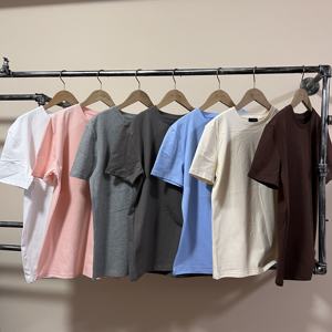 100% coton français éponge T-shirt bien conçu sans couture Mutil couleur logo personnalisé T-shirt confortable pour hommes livraison DDP - Product Image 2