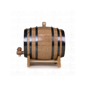 Barril de tequila de aro de madera negra de 2 litros al por mayor con anillo de borde negro acabado lacado tambores cubos y barriles para uso de cerveza - Product Image 3