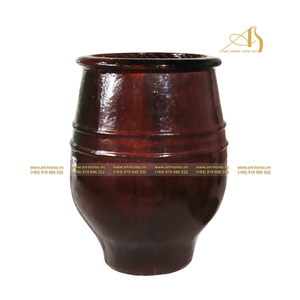 GL051H90-RB de pot en céramique émaillée sang rouge RB pour la plantation de jardin à la maison et la conception de paysage miniature - Product Image 1