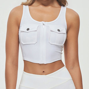 Personalización 2025 verano diseño Popular recortado mujeres sin mangas Crop Top ropa de Fitness gimnasio entrenamiento Crop Tops - Product Image 1